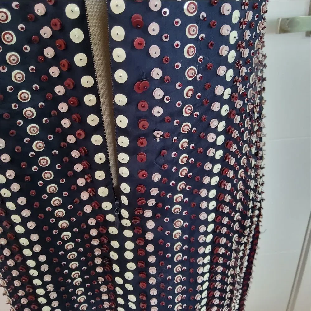 J.Crew Collection Navy Blue Sequin Dress Size 8